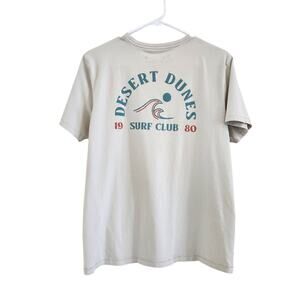 Desert Dunes Short Sleeve Crew Neck Casual T-Shirt Men's Ivory Size Medium